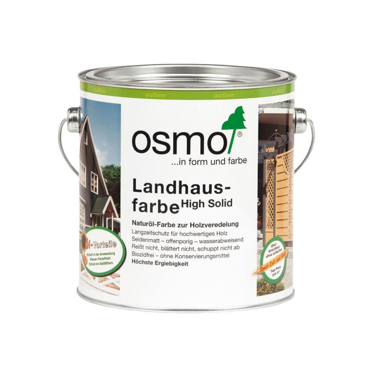 Osmo Landhausfarbe Verkehrsgrau 2,5 L Bild 1