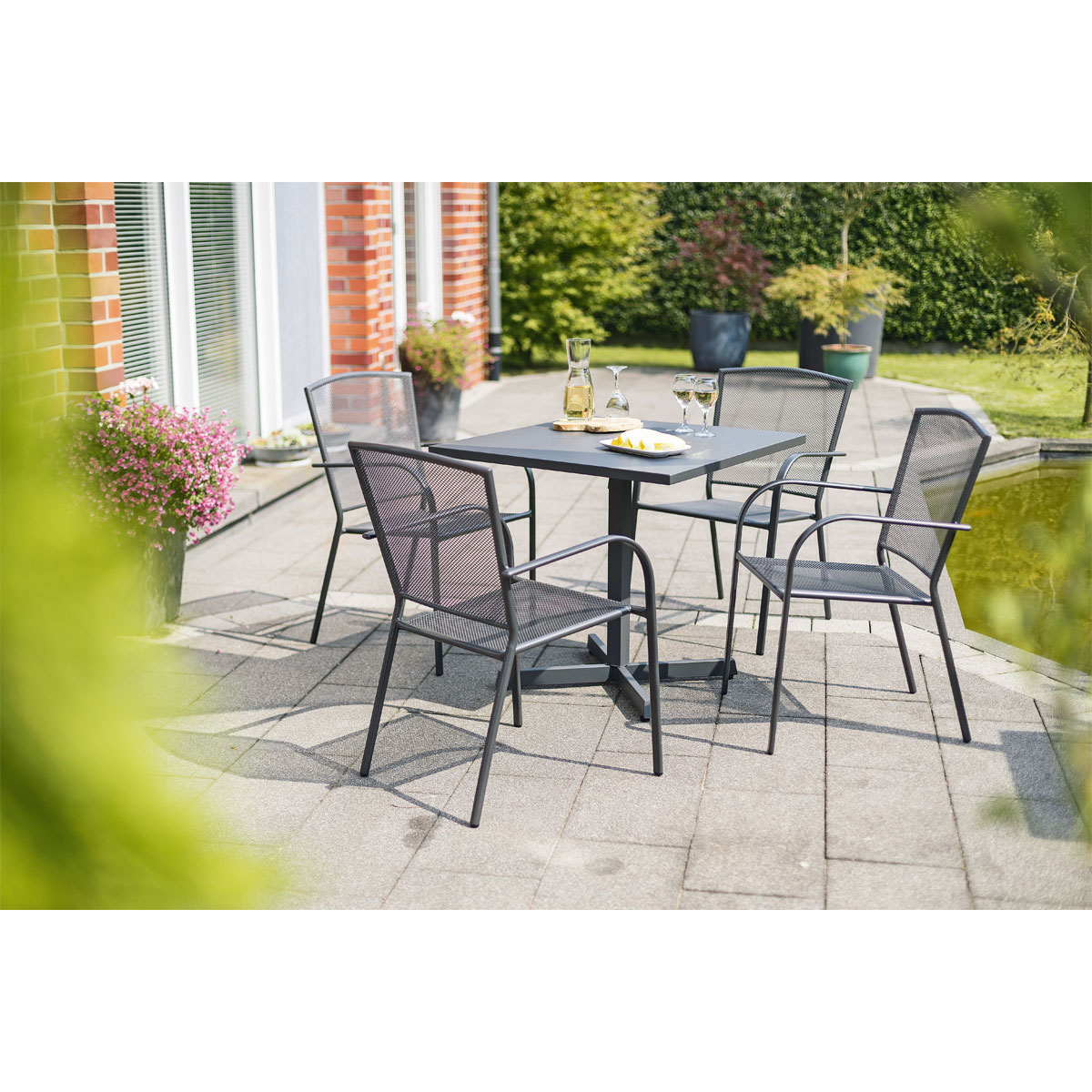 Haveson Stapelsessel Lyon Streckmetall anthrazit Bild 4