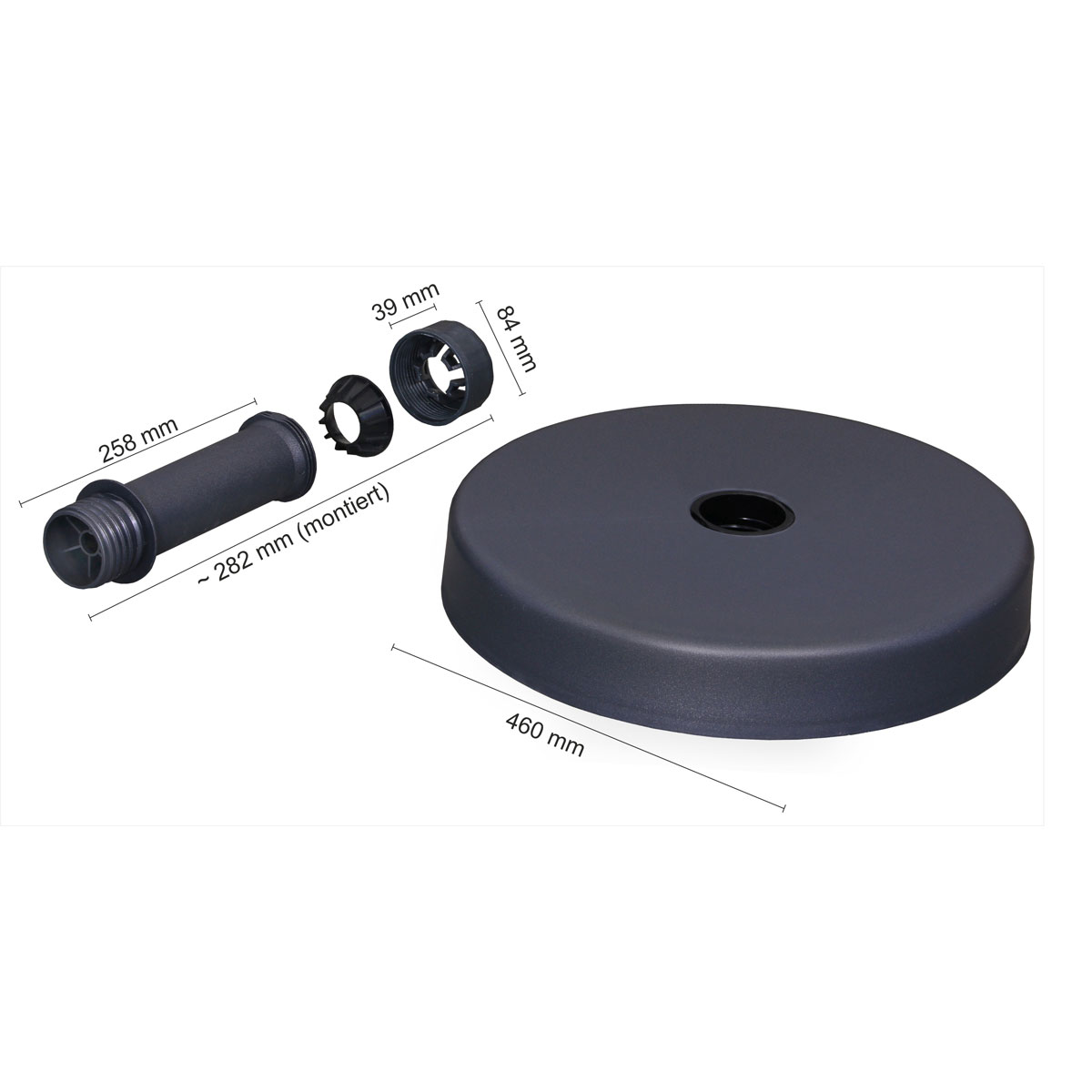 Schneider Schirme Beton-Schirmständer 30 kg anthrazit Bild 4