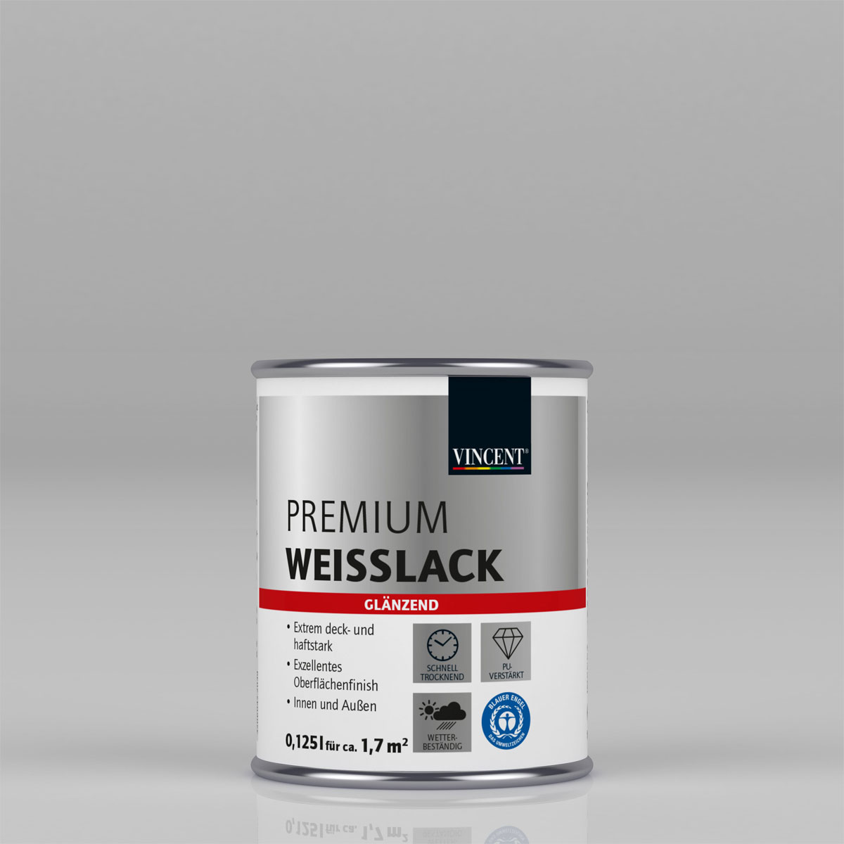 Vincent Premium Weißlack RAL 9001 Cremeweiß glänzend 125 ml
