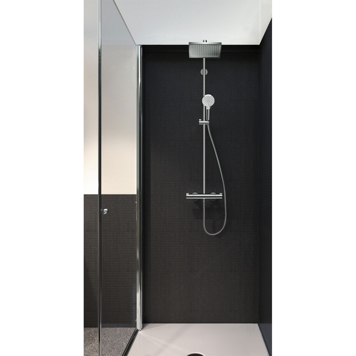 Hansgrohe  Duschsystem 240 Crometta E 1 Strahlart mit Thermostat Chrom Bild 3