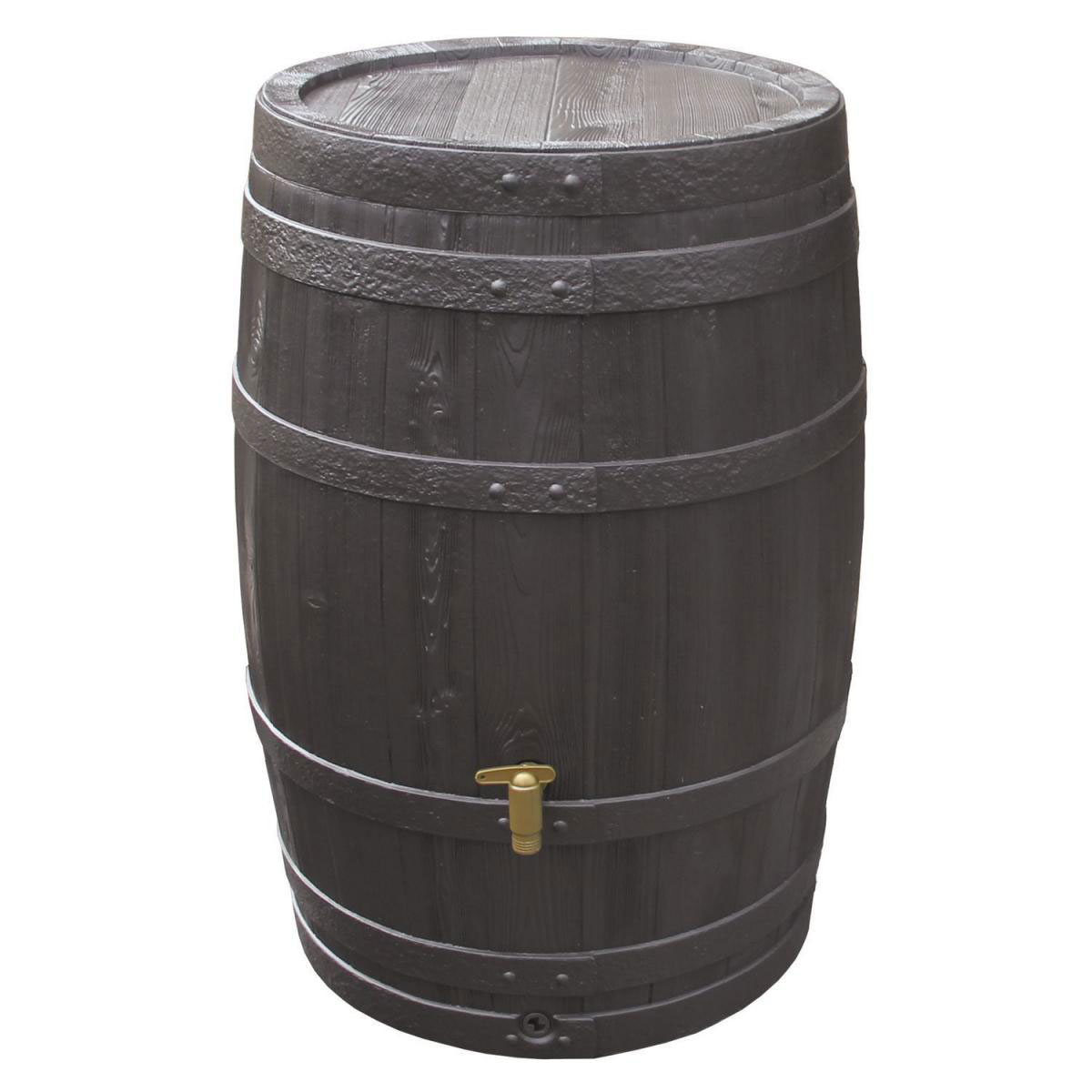 4rain Regenfass Vino mit Deckel 250 L braun