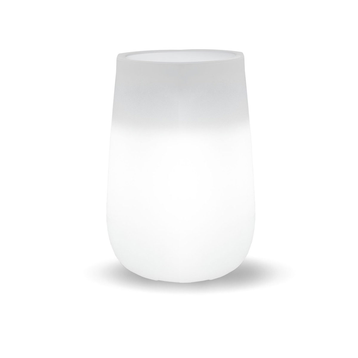 NewGarden LED-Blumentopf Camelia High Ø 39 cm transluzentes weiß