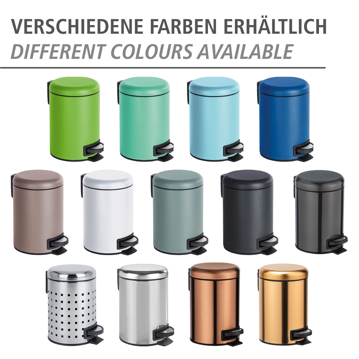 Wenko Kosmetik Treteimer Leman taupe 3 L Bild 5