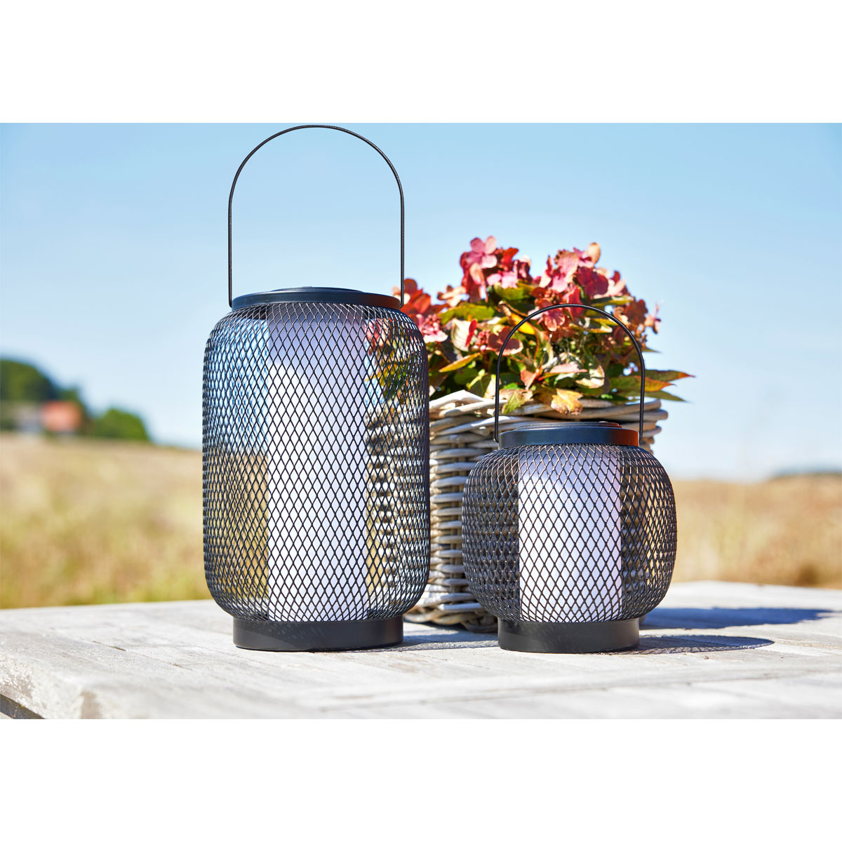 Flector Solar-Laterne Kea inkl Flammeneffekt schwarz Metall Bild 5