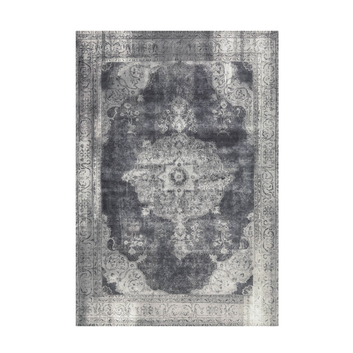 Kurzflorteppich Vintage 8400 grau