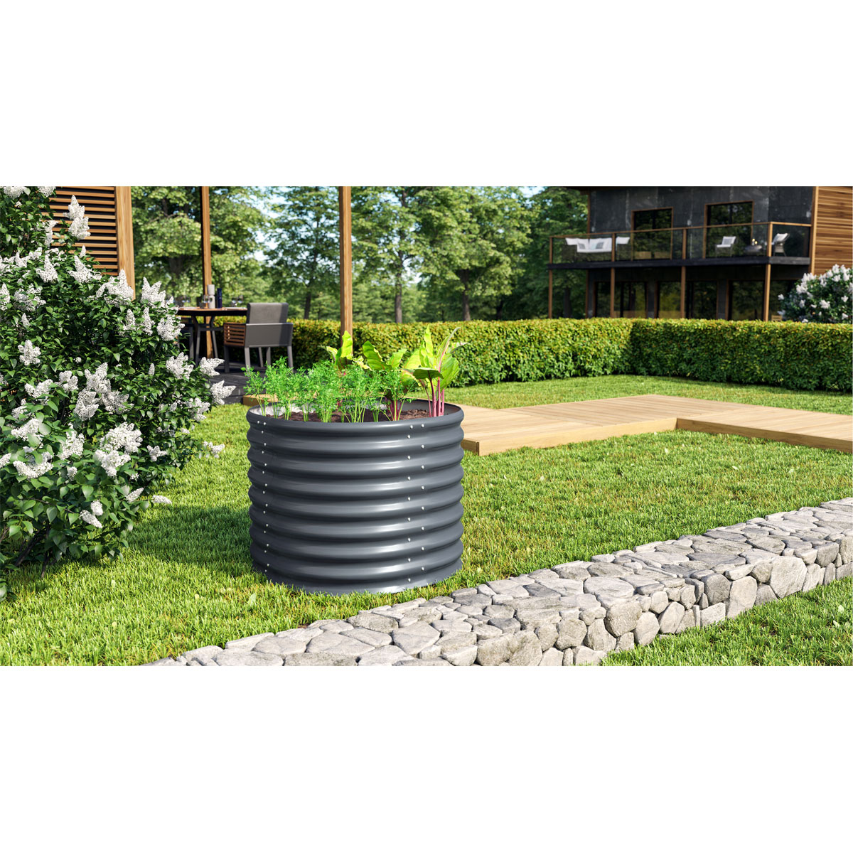 Vitavia  Hochbeet Terra rund granit Bild 2