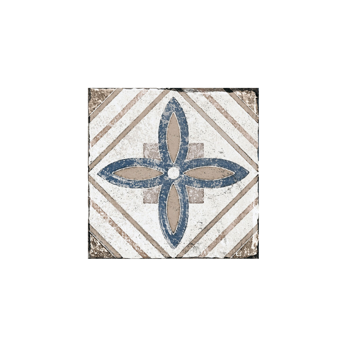 Feinsteinzeug Marrakesh Blue glasiert matt 20 x 20 x 1 cm