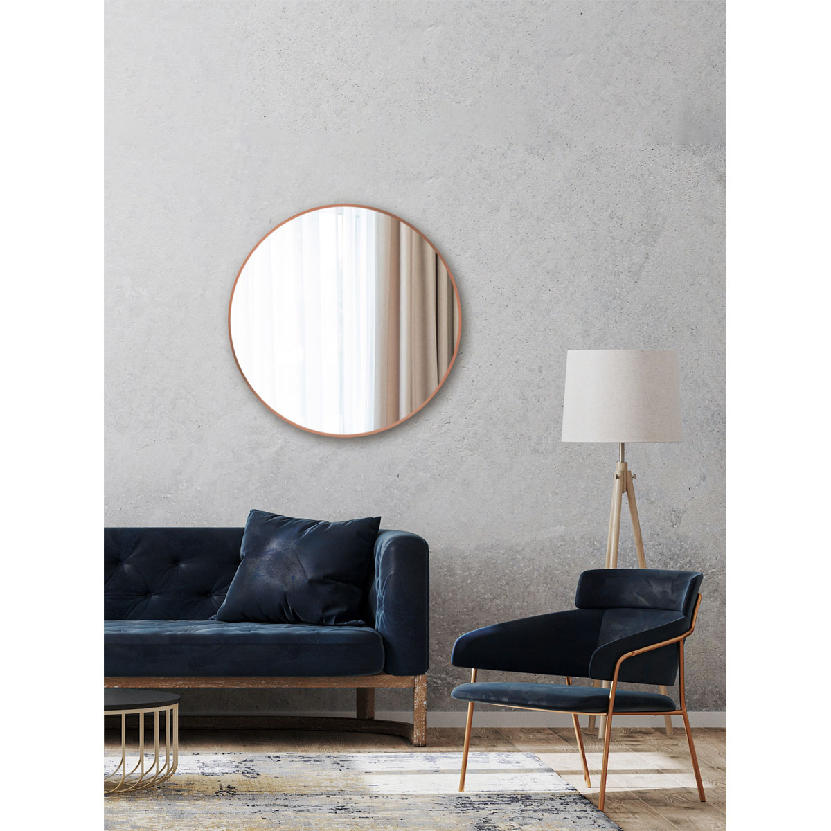 DSK  Design Spiegel Silver Coiffeur Copper Dm 80 cm Bild 7