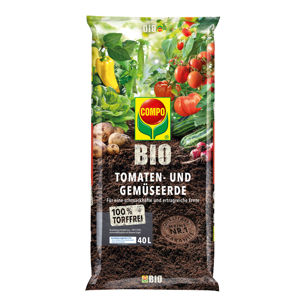 Compo BIO Tomaten- und Gemüseerde torffrei 40 L
