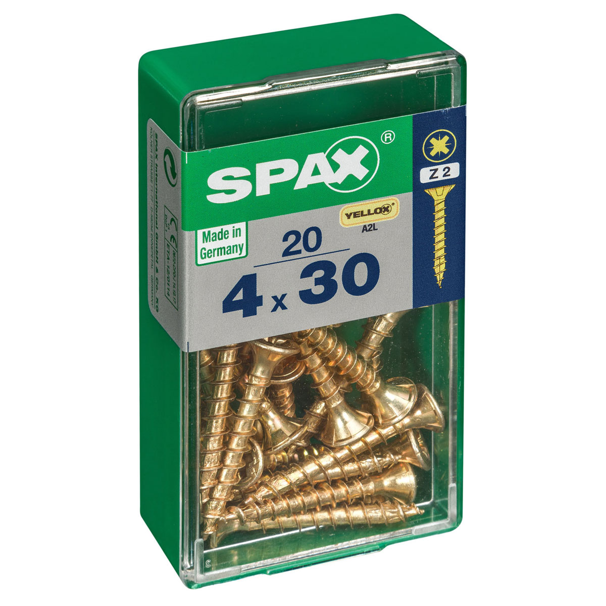Spax Universalschrauben Yellox Senkkopf 4 x 30 S 20 Stück Bild 2