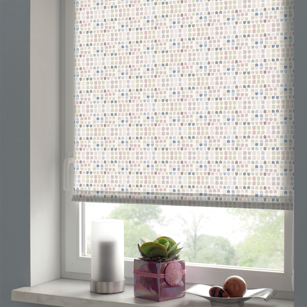 Gardinia  Easyfix Rollo Japandi Mosaik 75x150 cm Bild 2