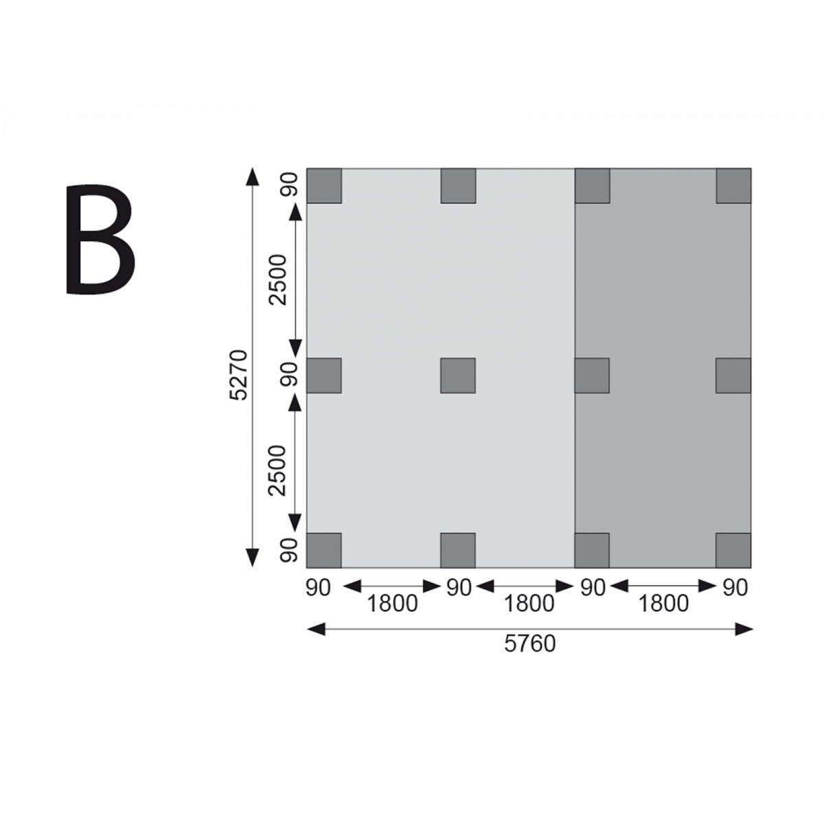 Karibu Doppelcarport Eco 2 Variante A ohne Einfahrtsbogen Bild 2