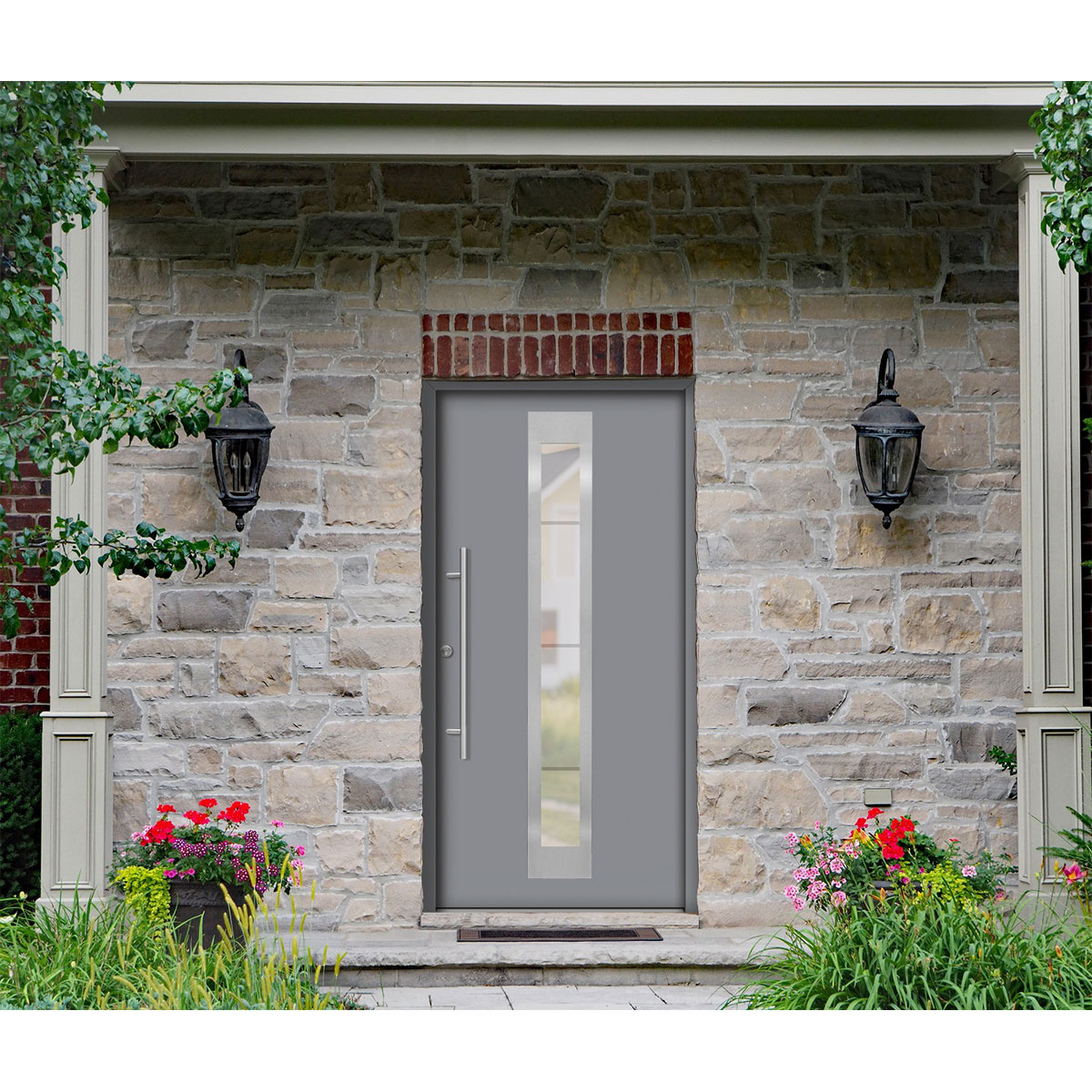 SplenDoor  Premium-Haustür Passivedoor Malmo energiesparend grau 110 x 210 cm links Bild 2