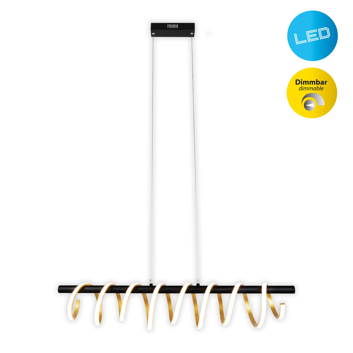 LED HL Belleza Metall/KS goldLxBxH 100x20x150cm dimmbar Bild 2