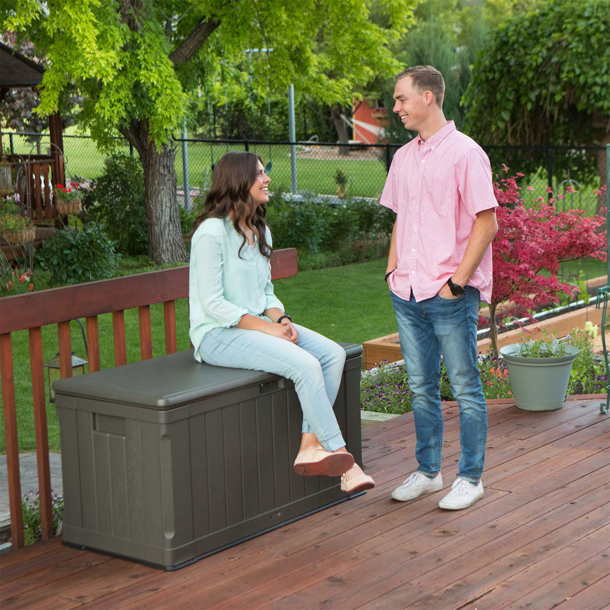 Lifetime Kissenbox Premium 440 L 64x127,9x67,2cm Braun Bild 8