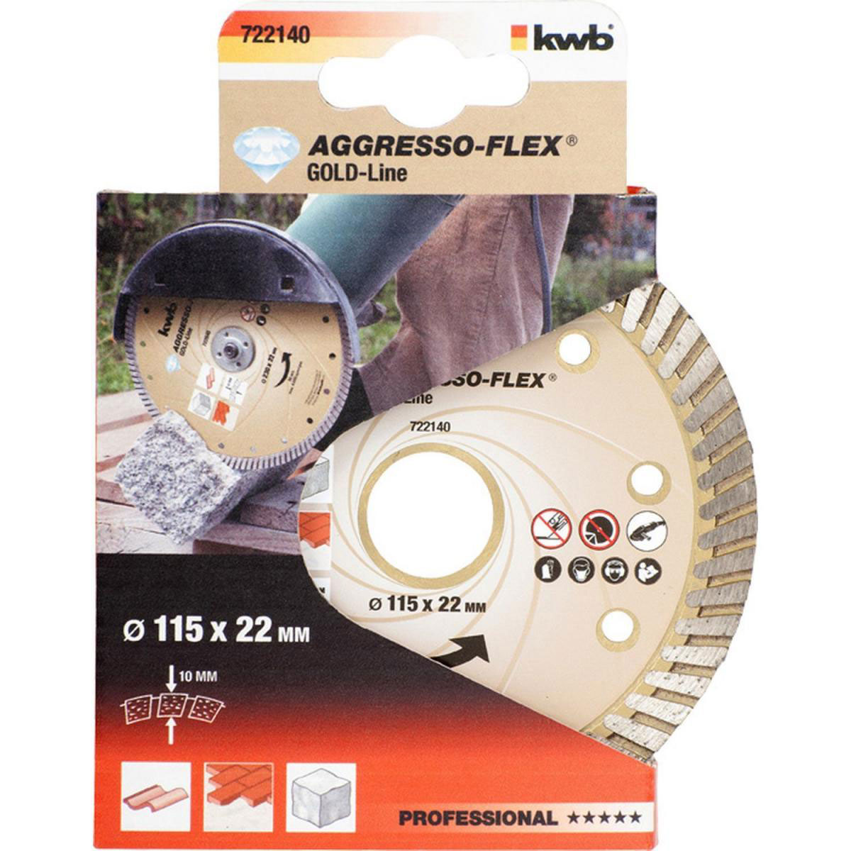 kwb  Trennscheiben Aggreso-Flex Gold-Line Diamant Durchmesser 115 mm Bild 2