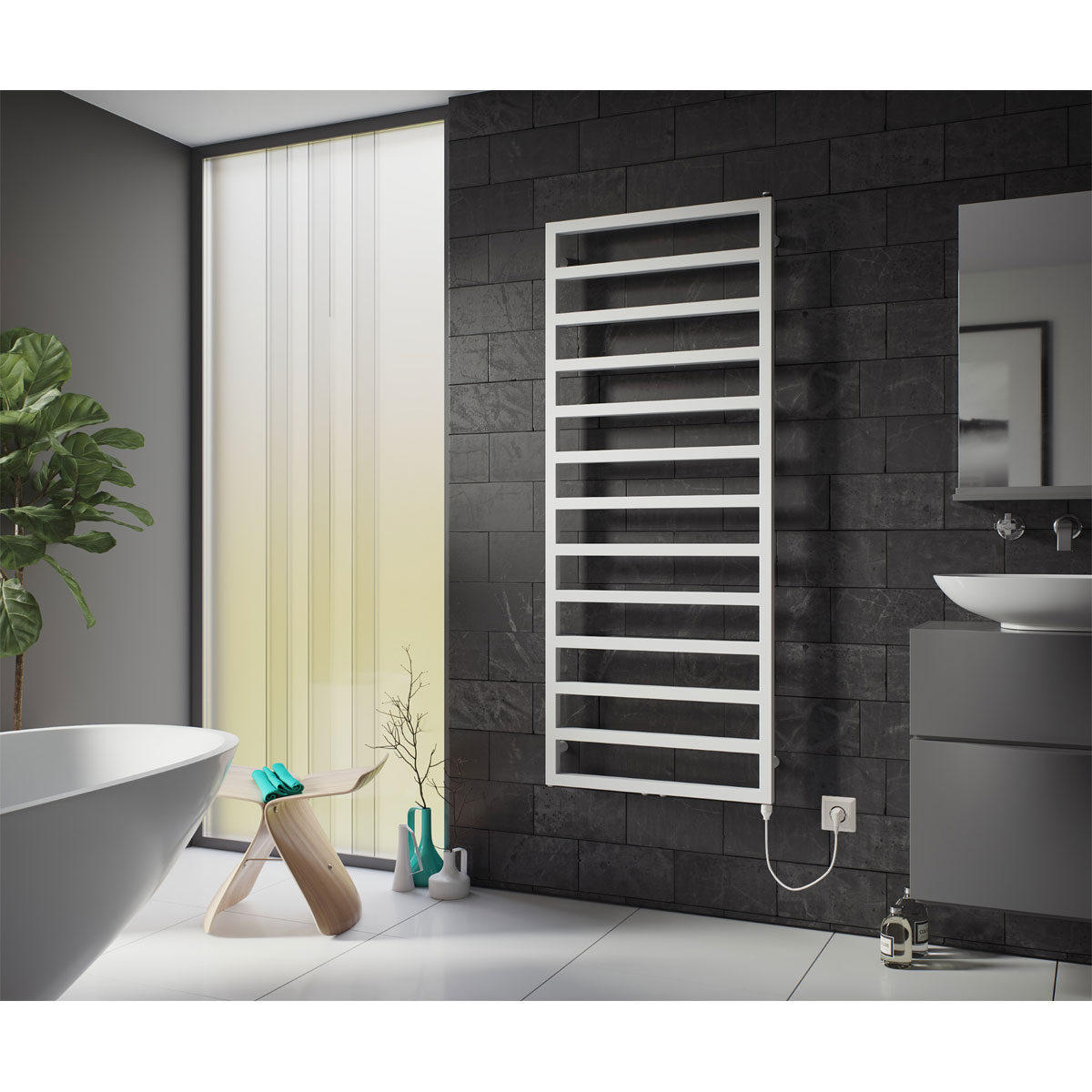 Ximax  Elektrischer Handtuchwärmer Pure 1710 x 600 mm 300 Watt Typ 1 Weiß Bild 1