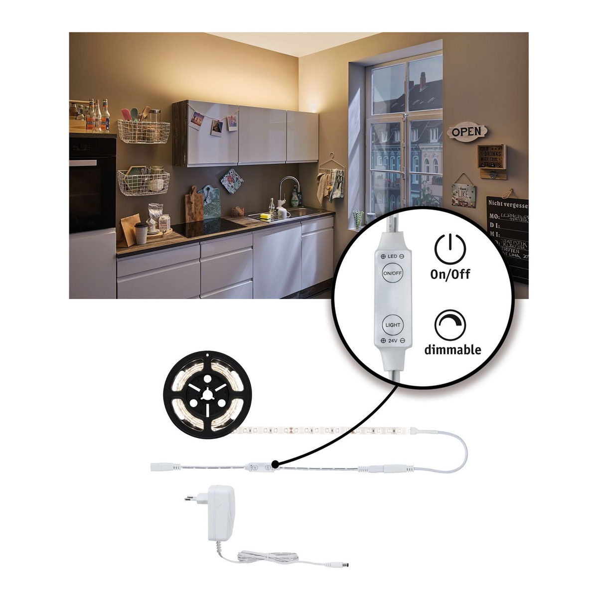 Paulmann SimpLED Power Set 1,5m Warmweiß inkl Dimm/Switch