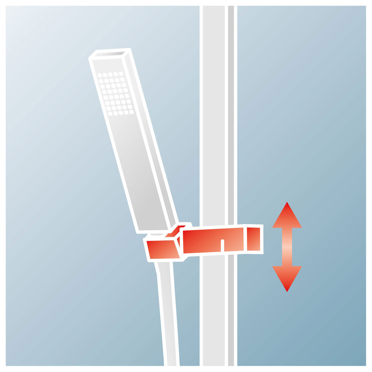 Schulte Duschsystem DuschMaster Rain Edelstahloptik Eckig Bild 4