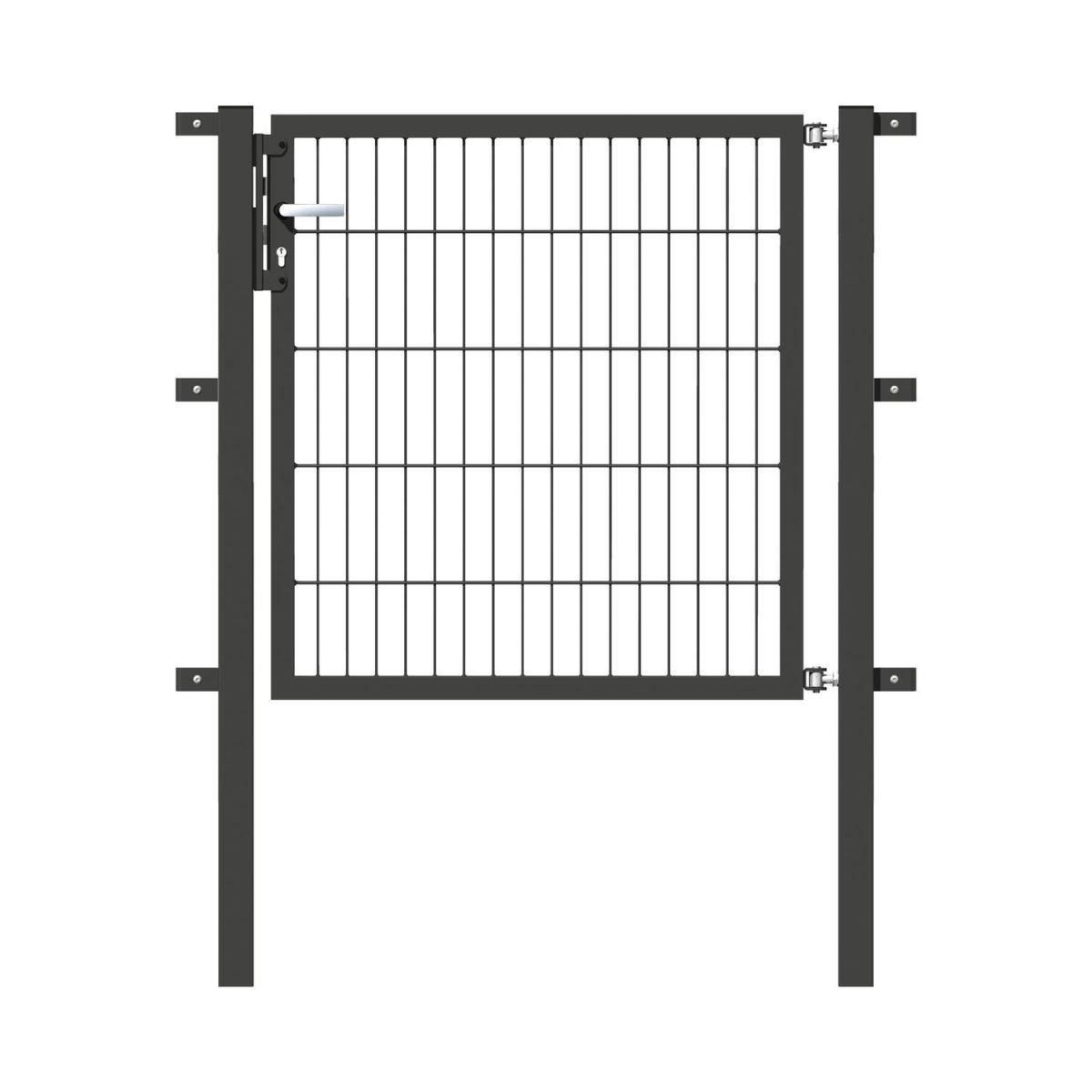 GAH Alberts Stabgitter-Einzeltor anthrazit-feuerverzinkt 1000 x 1000/1600 mm zum Einbetonieren