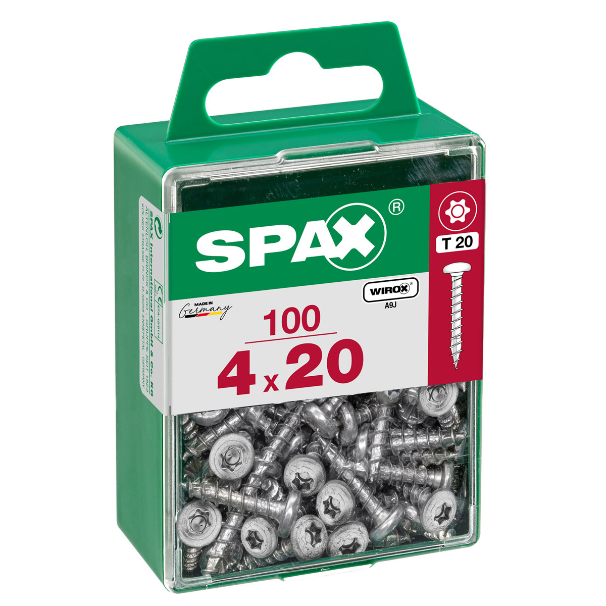 Spax Universalschraube WIROX Rundkopf 4 x 20 mm Torx 100 Stück Spax Universalschraube WIROX Rundkopf 4 x 20 mm Torx 100 Stück