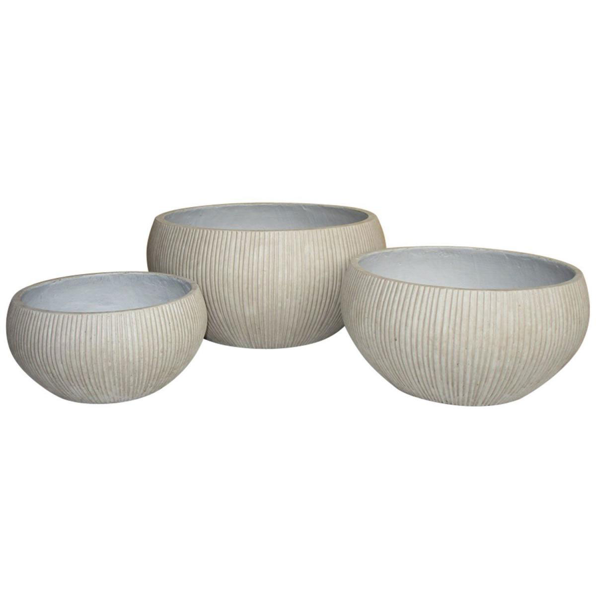 Haveson Schale Stripes Fincostone sand 40 x 40 x 19,5 cm Haveson Schale Stripes Fincostone sand 40 x 40 x 19,5 cm