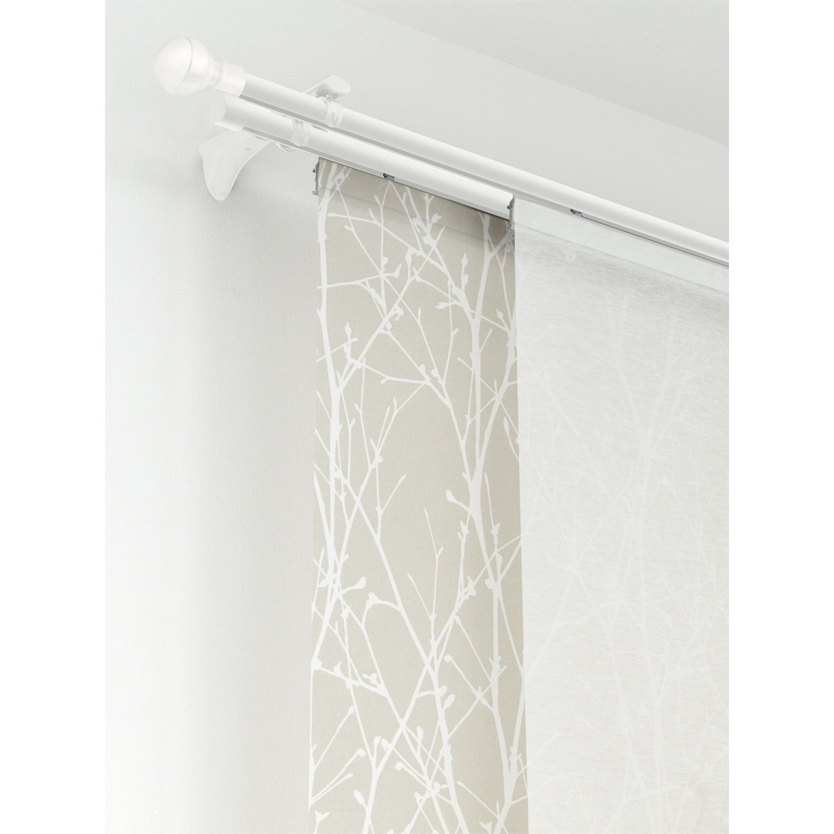 Gardinia  Gardinenstange Chicago mit Innenlauf Durchmesser 16 mm 120 cm weiß Bild 5