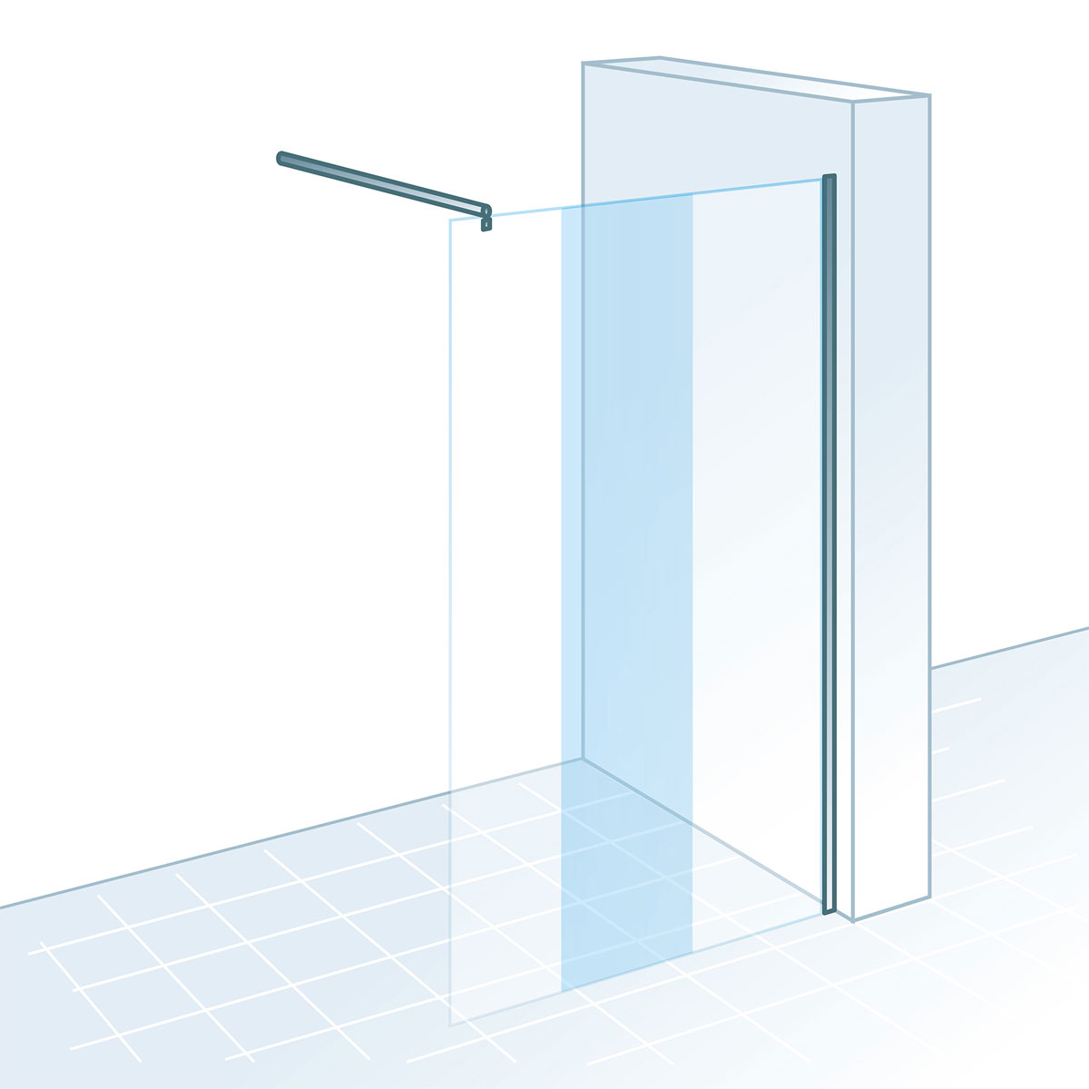 Schulte Duschwand MasterClass Walk In M6 200 x 100 cm Bild 3