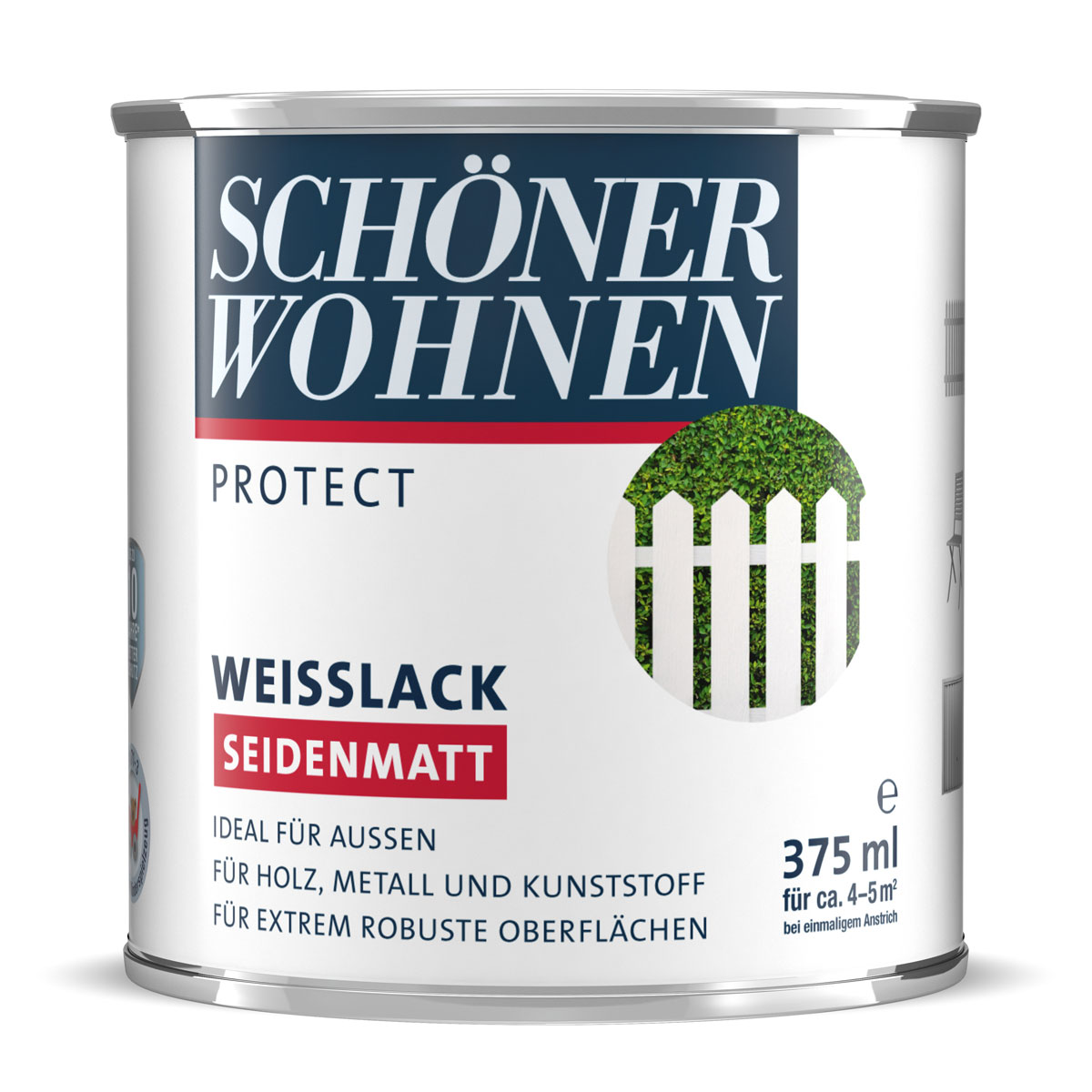 Schöner Wohnen Farbe Weißlack Protect seidenmatt 375 ml