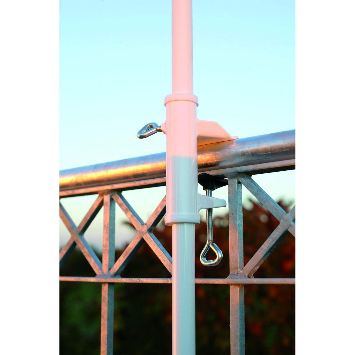 Sonnenschirmhalter Typ H Durchmesser 25 mm weiß Bild 2