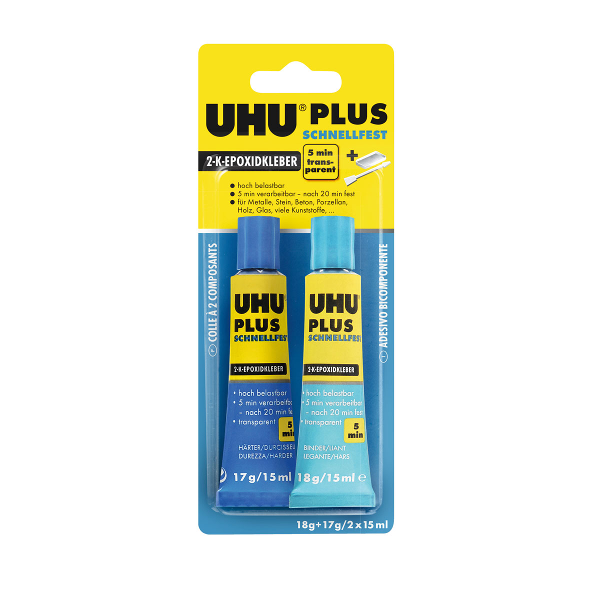 UHU  Zwei-Komponenten-Klebstoff plus schnellfest 35 g Bild 1