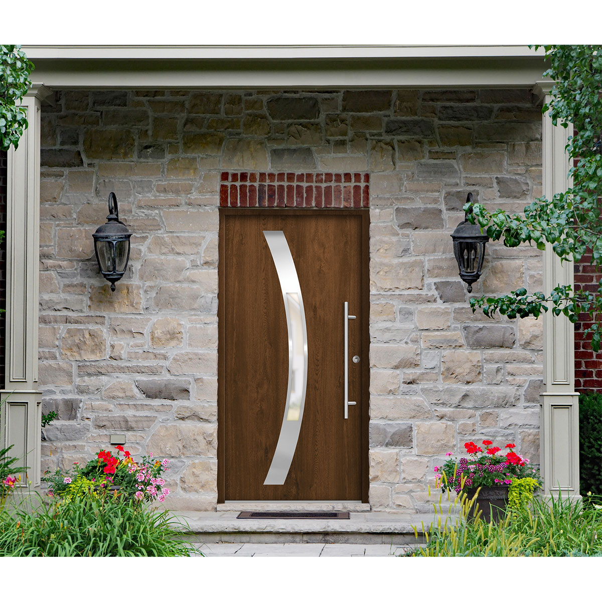 SplenDoor  Premium-Haustür Passivedoor Goeteborg RC2 energiesparend einbruchsicher nussbaum 100 x 210 cm rechts Bild 2