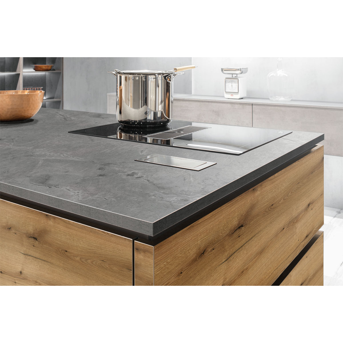 KAINDL Arbeitsplatte 410 x 60 x 3,8 cm Atlantic Stone Graphit
