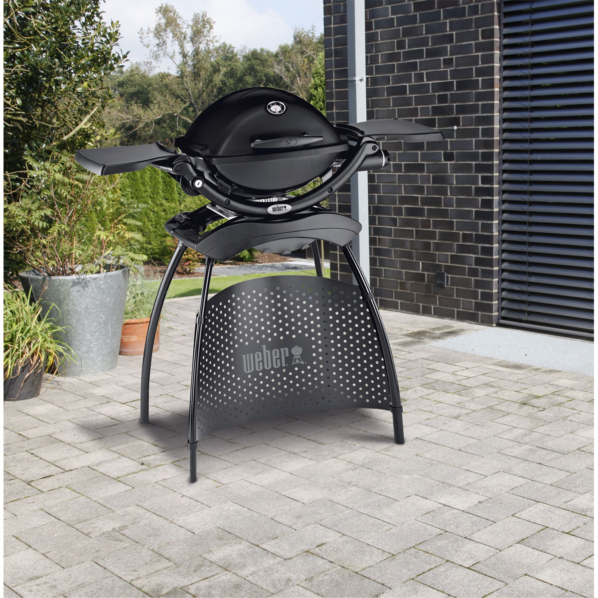 Weber Gasgrill Q 1200 Stand schwarz Bild 2