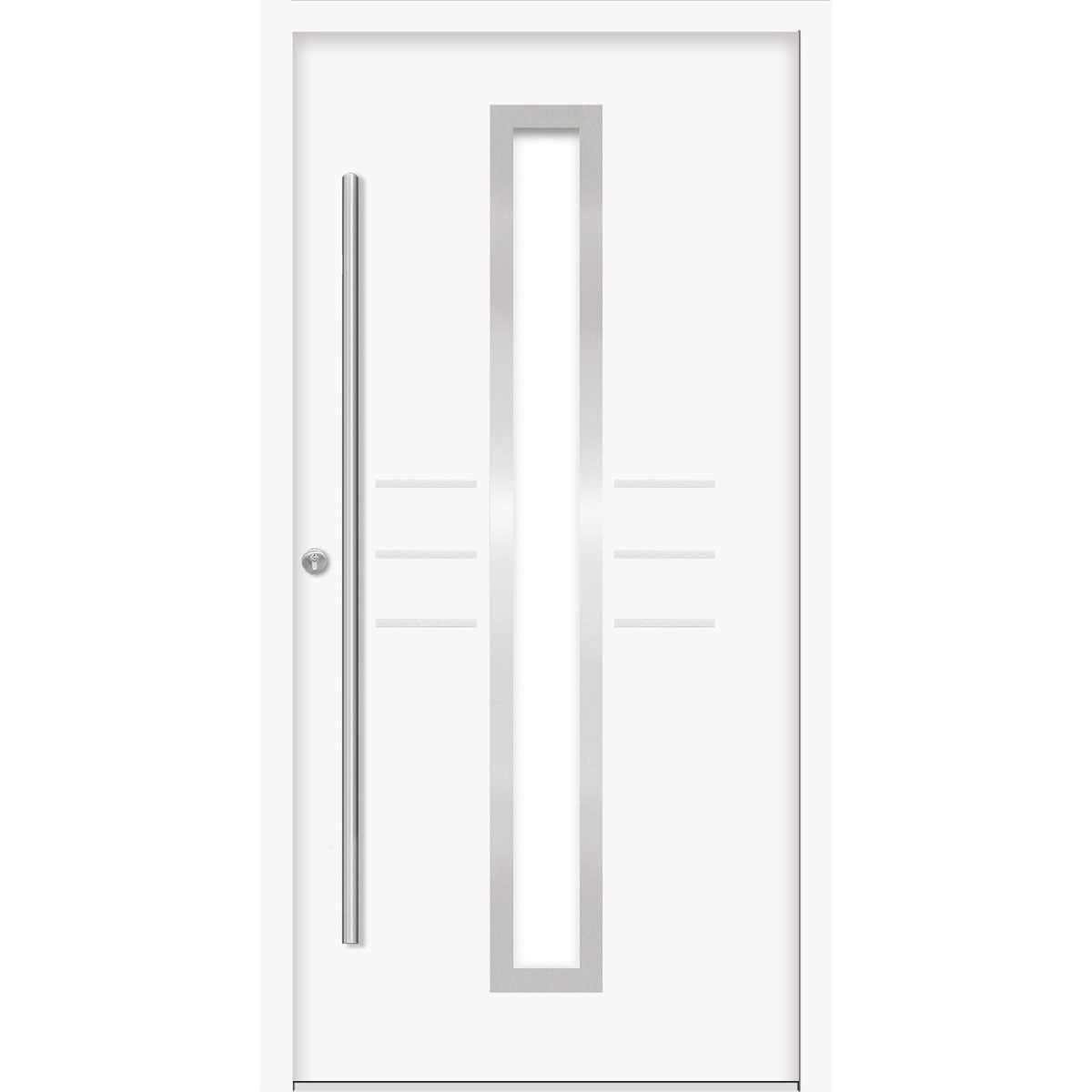 SplenDoor  Premium-Haustür Passivedoor Lund energiesparend weiss 100 x 210 cm links