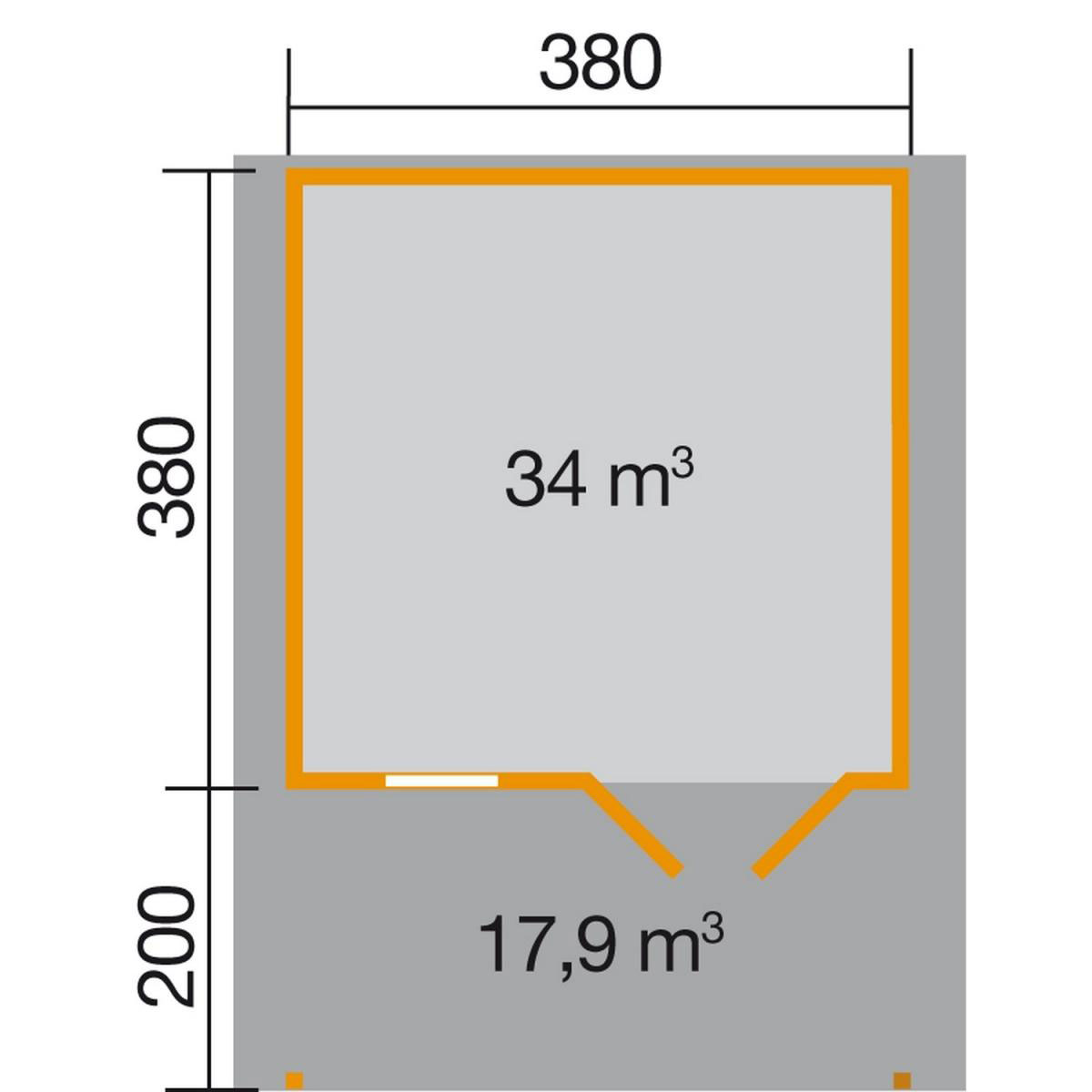 Weka Gartenhaus 136 A Größe 1/2 460 x 590 x 262 cm Bild 2