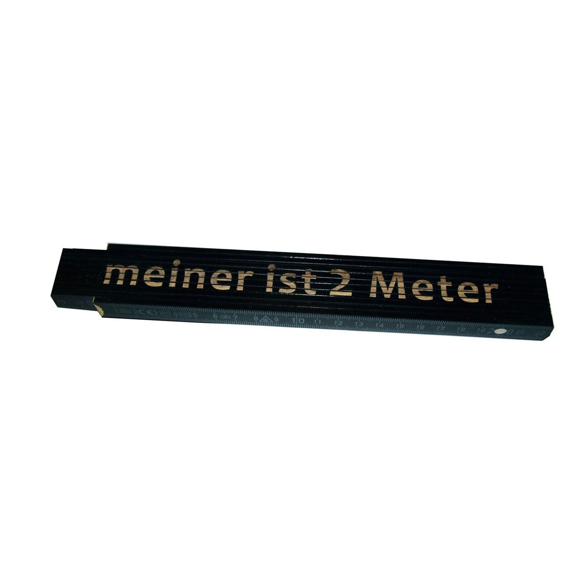 Meterstab Meiner ist 2 Meter 2m schwarz Bild 1