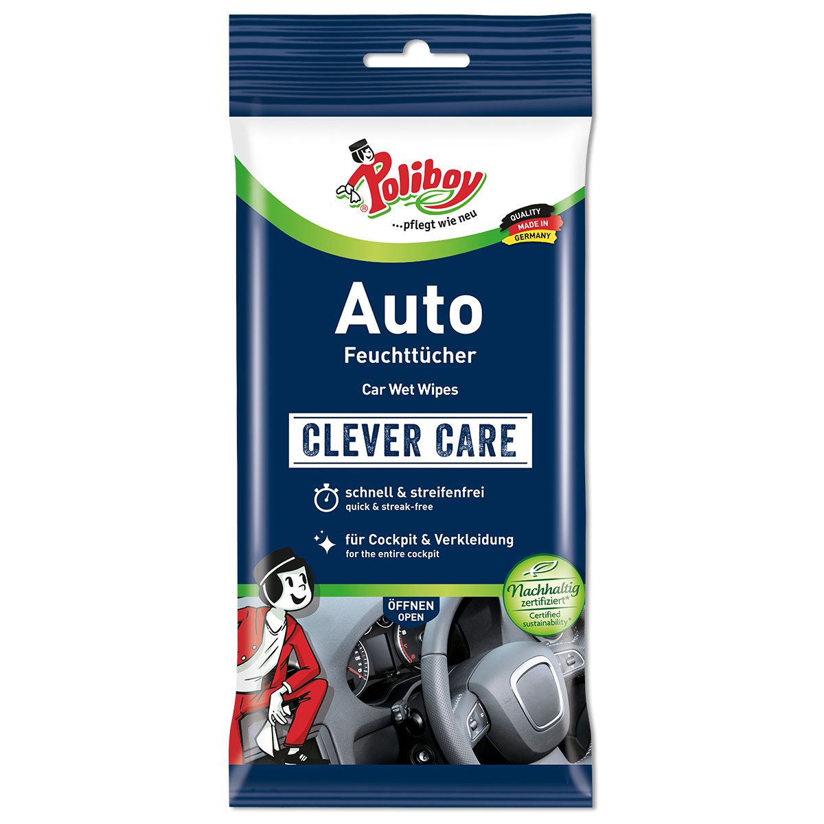 Poliboy Auto Feuchttücher 20 Stück