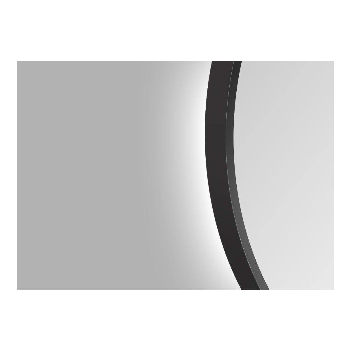 DSK  Design LED Lichtspiegel Silver Barbier Black Dm 80 cm Bild 7