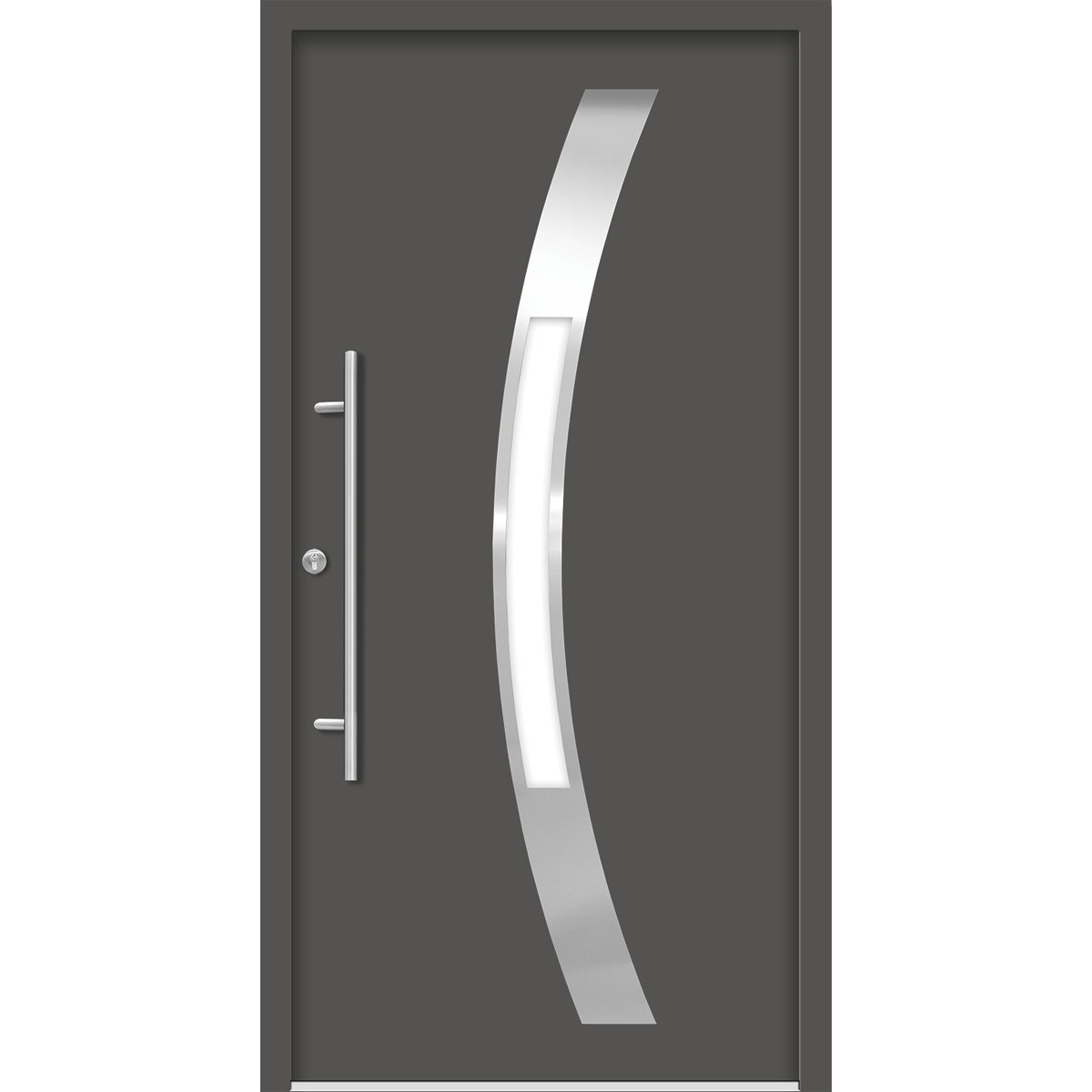 SplenDoor Premium-Haustür Passivedoor Goeteborg energiesparend anthrazit 110 x 210 cm links