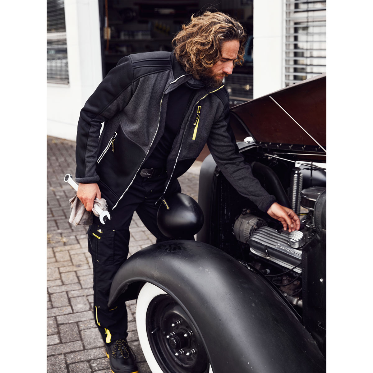 Terrax Workwear Arbeitshose schwarz gelb Gr. 54 Bild 3