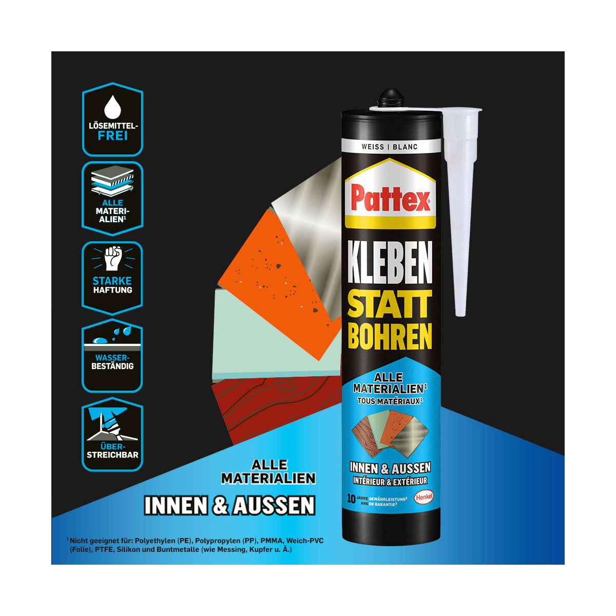 Pattex Montagekleber Kleben statt Bohren Innen und Außen 450 g Bild 8