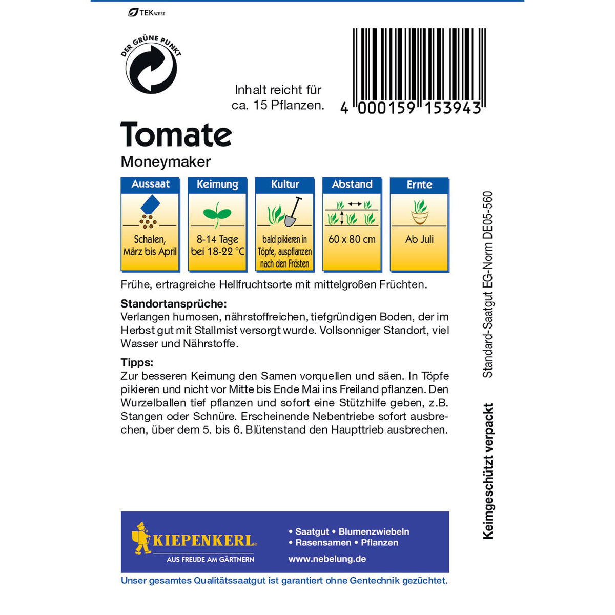 Kiepenkerl Tomate Moneymaker Bild 3