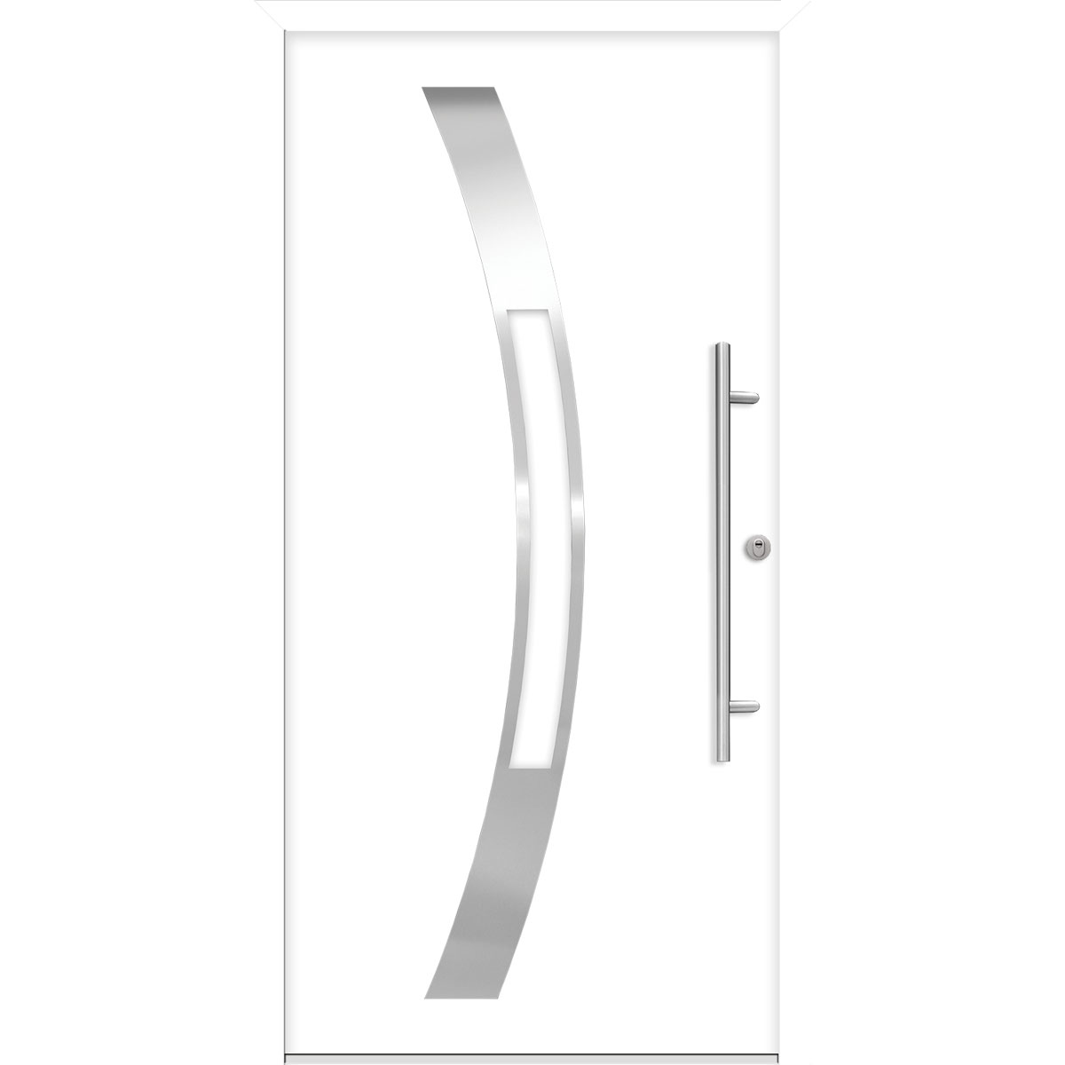 SplenDoor  Premium-Haustür Passivedoor Goeteborg RC2 energiesparend einbruchsicher weiss 110 x 210 cm rechts