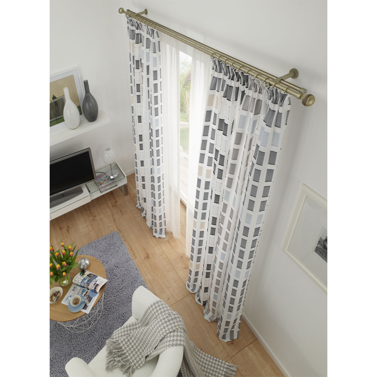 Gardinia Kombi-Träger Kira 2-läufig Durchmesser 19 mm champagner Bild 4