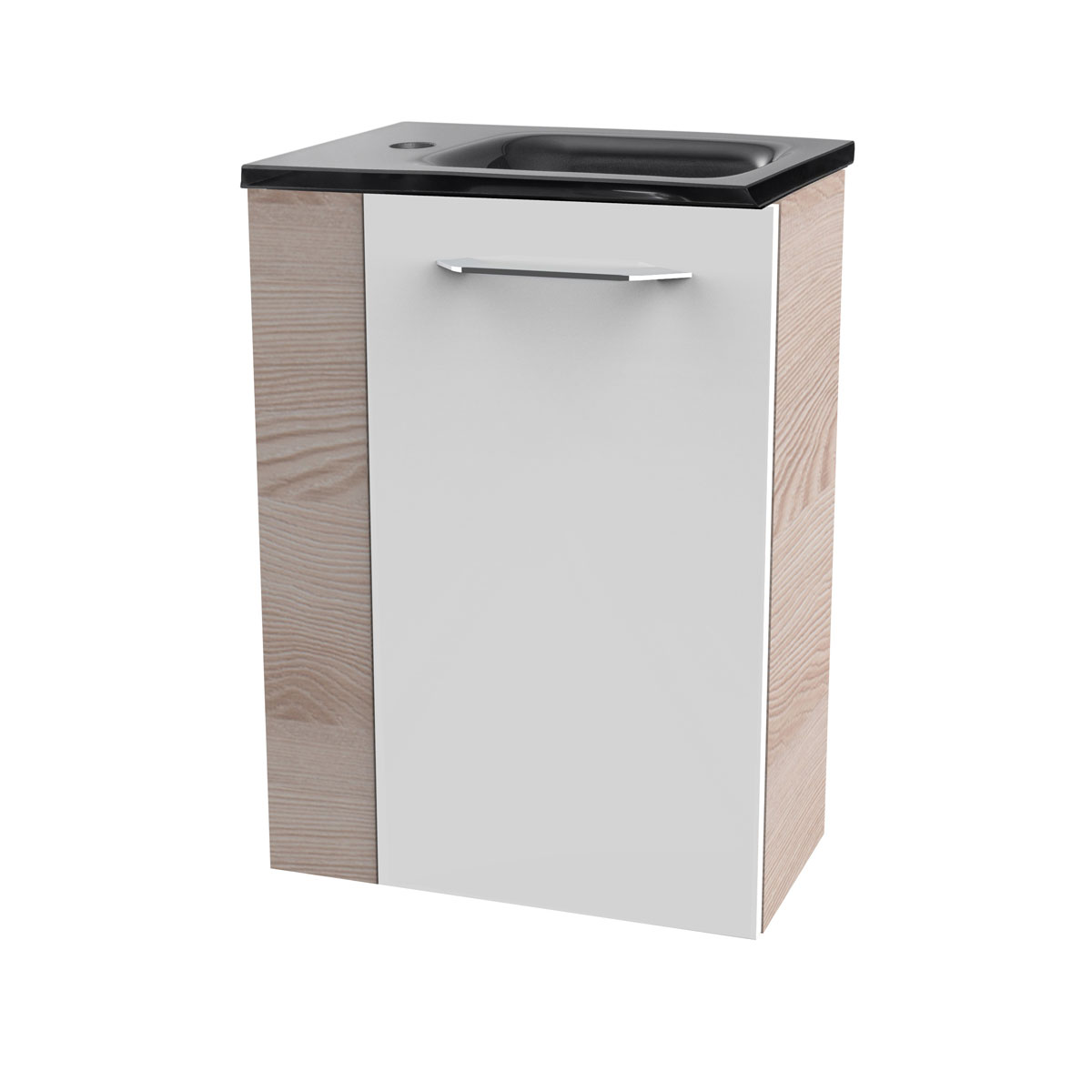 Fackelmann  Gäste-WC Glasbecken SBC 450 x 97 x 250 mm Grau links wie rechts verwendbar Bild 5