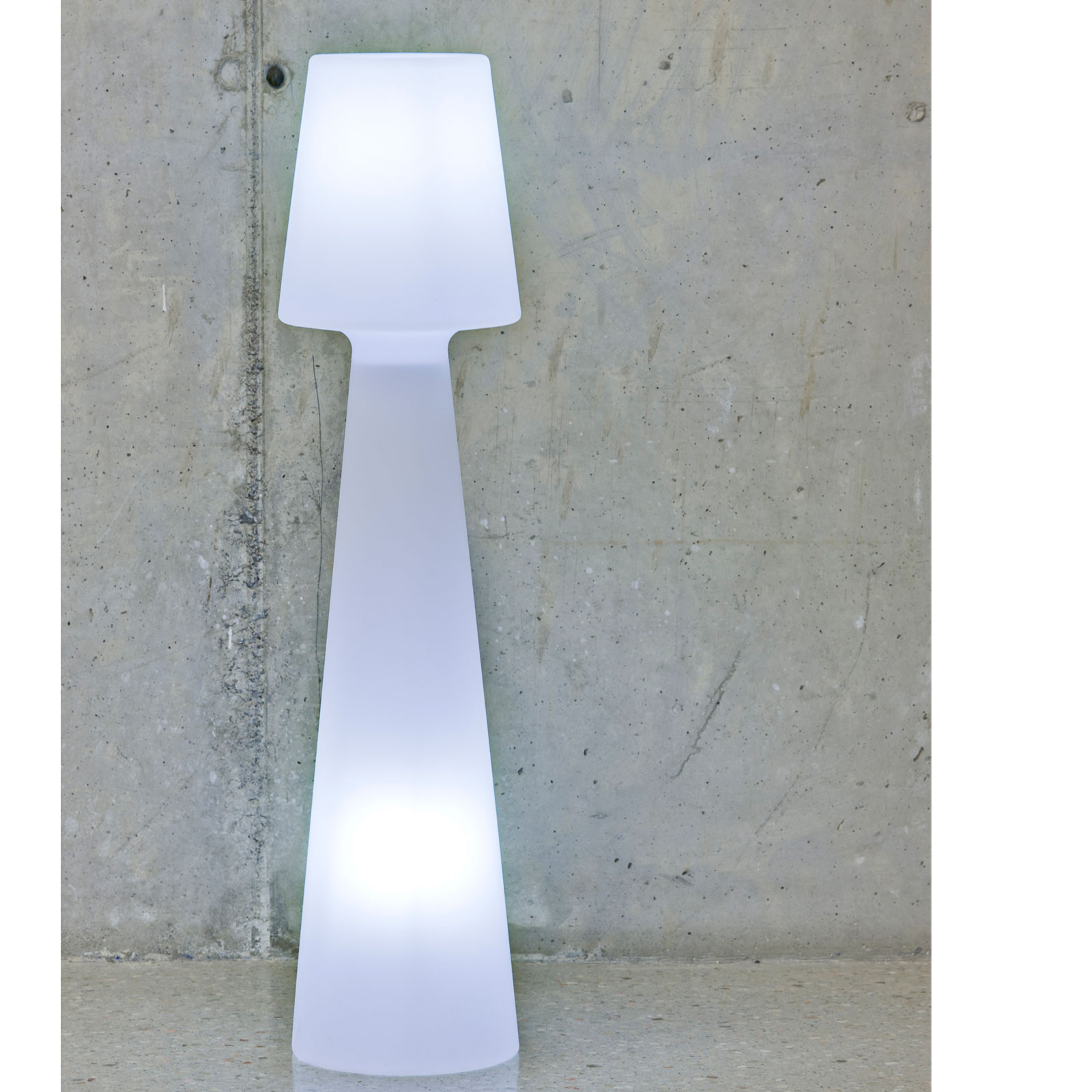 NewGarden LED-Stehleuchte Lola 110 Ø110 cm weiß