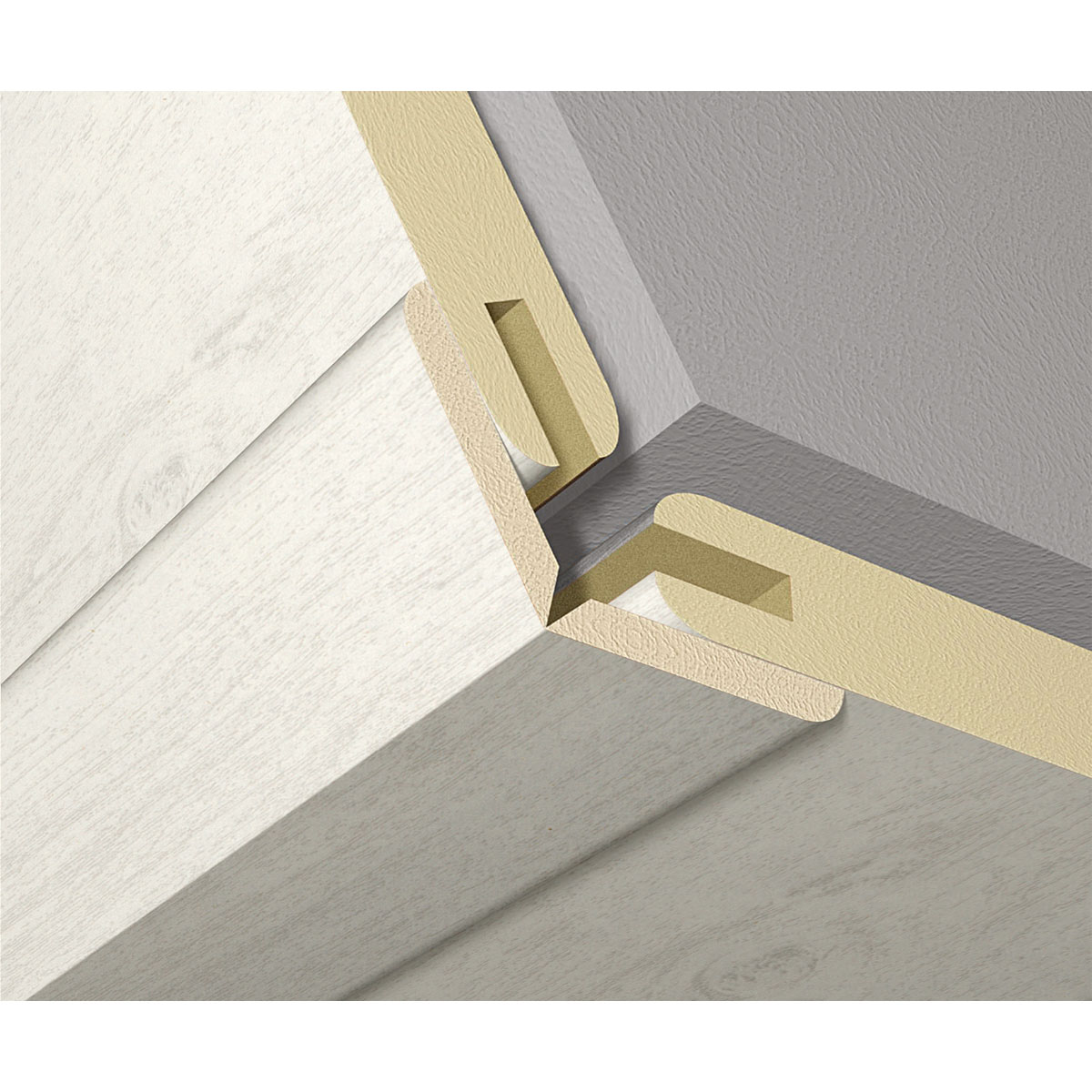 Faltleiste Eiche weiss 2,6 m