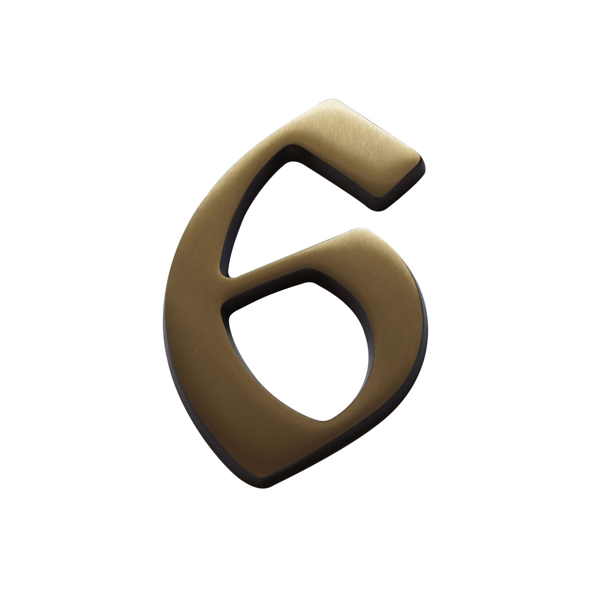 Alpertec Hausnummer 6 brüniert